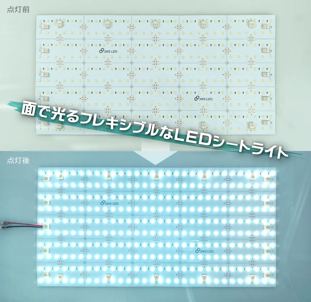LEDシートライト点灯画像