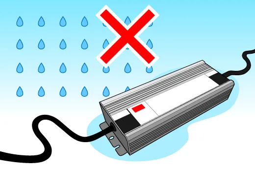 過剰な雨・水・結露は避ける