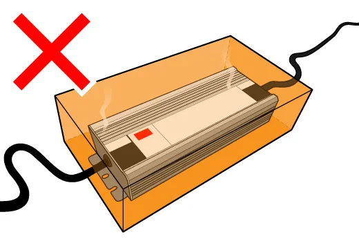 密閉した状態で使わない