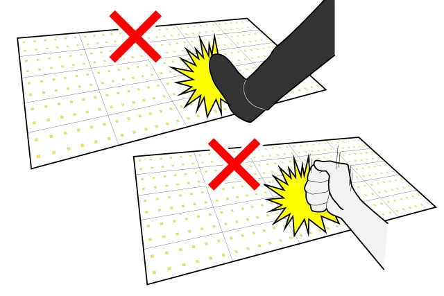 上から負担を掛けない