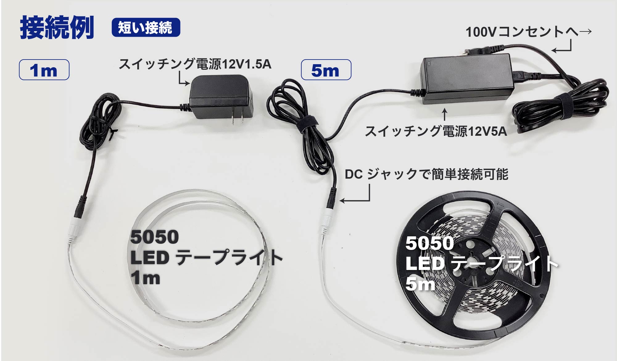 12V 5730シリーズ 単色 60led/m「とても明るい高輝度LEDテープ」｜ジェイダブルシステム