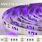 12V UVシリーズ 30leds/m「UVC(270nm)+UVA(390nm)紫外線LEDテープライト」